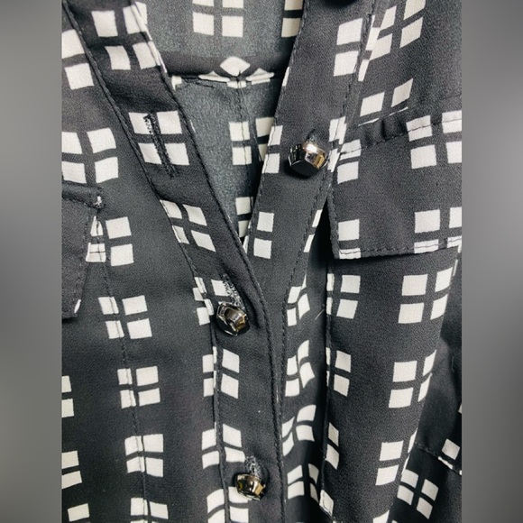 Daniel Rainn Black & White Checkered Dress Lined Sz XS - Picture 5 of 5